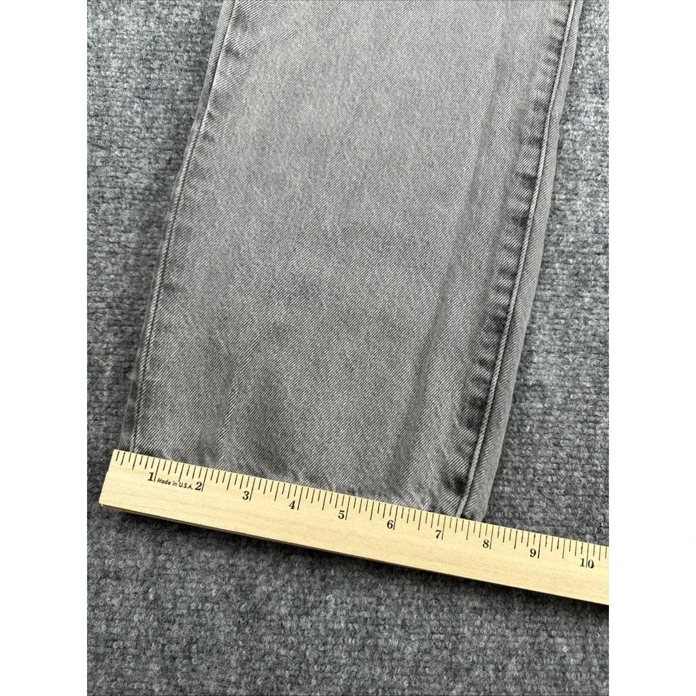 Levi's 501 Original Fit Jeans Men's 38x32 Grey Wash Button Fly